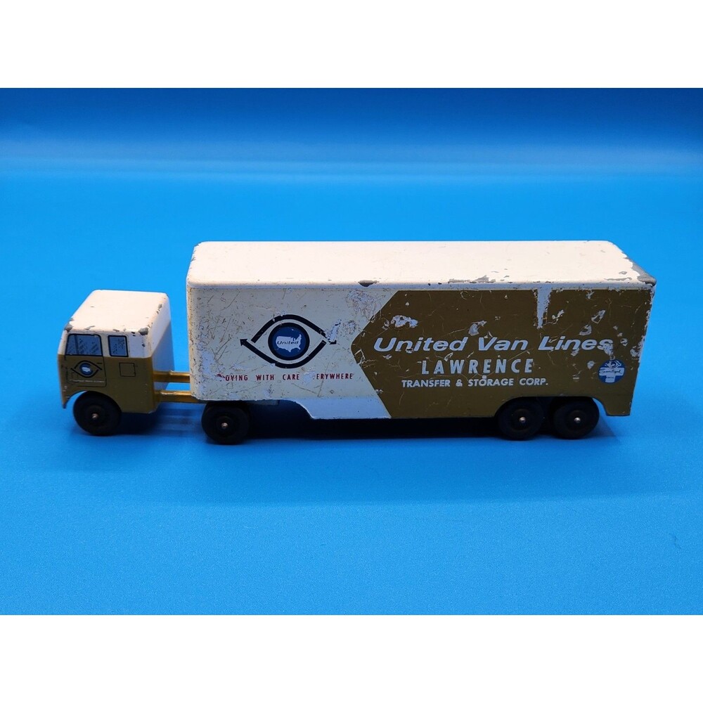 Vintage 1950s Ralstoy United Van Lines Moving Truck Tractor Trailer Semi Truck